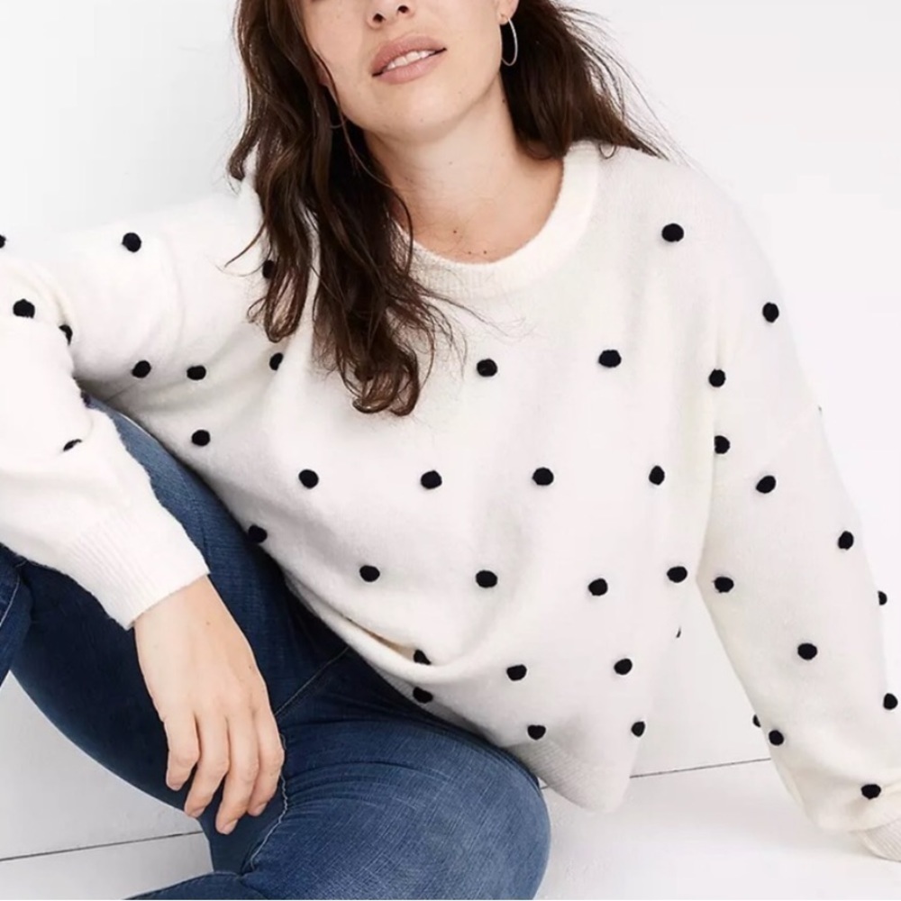 Madewell Brockton Bobble Sweater in Coziest Yarn Size Small
